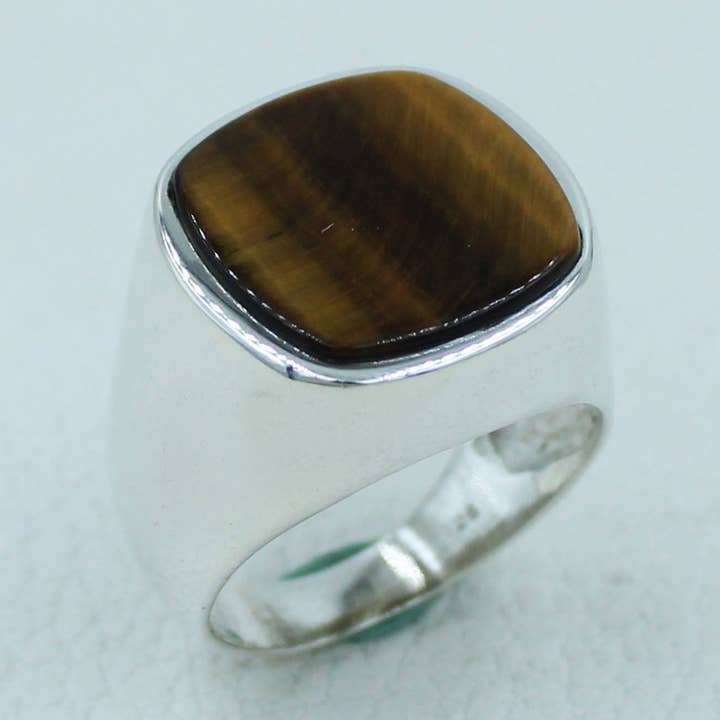 Herre Ring - Tigers Eye smykker for engroshandel hos Silvex Jewelry