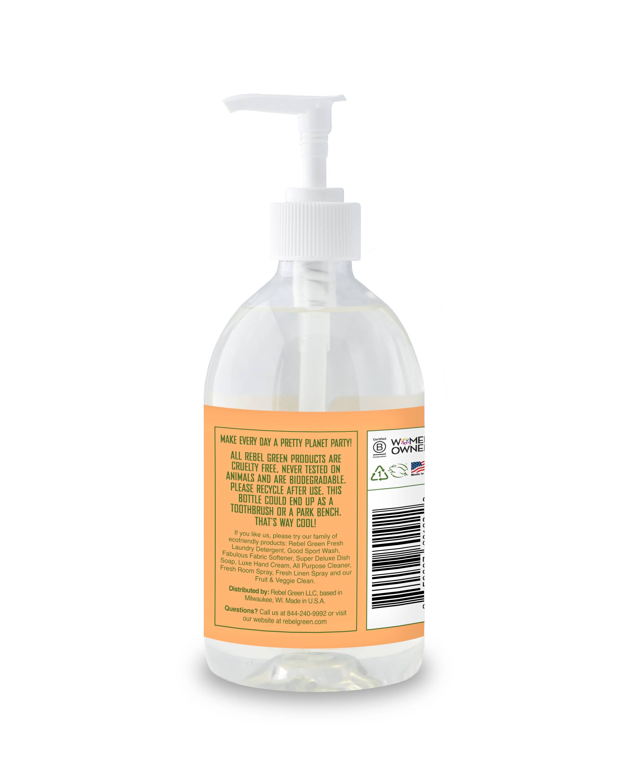 Rebel Green - Vendita all'ingrosso Sapone/Lozione per mani - Sapone per le mani - Arancia e Camomilla 12 once (unità)4