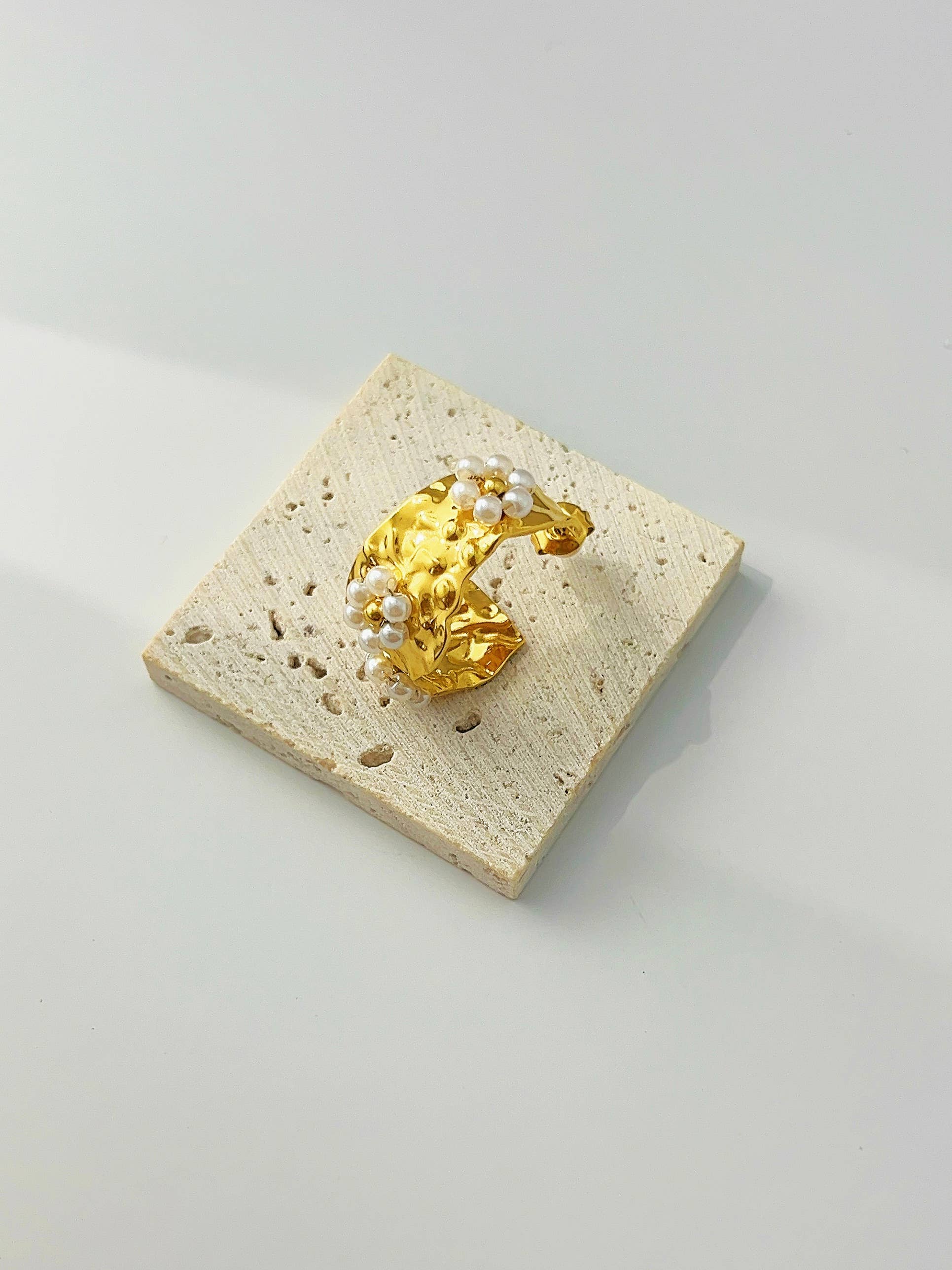 Revelari - Wholesale Hoop Earrings - Pearl Double C Earrings5