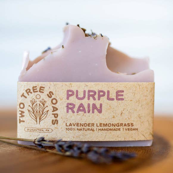 Purple Rain- Natural Handmade Bar Soap for wholesale by Two Tree Soaps