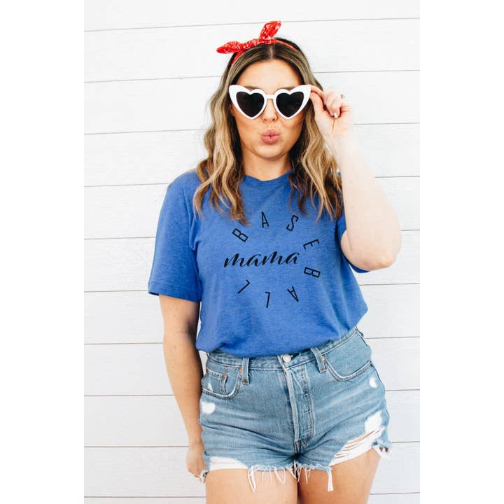 Maglietta con grafica Baseball Mama per la vendita all'ingrosso da parte di Bella Me