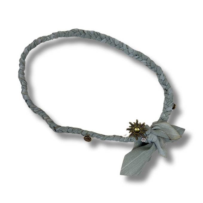 Bandana necklace "Stripe Mint" for wholesale by Hairjewelz by Elle