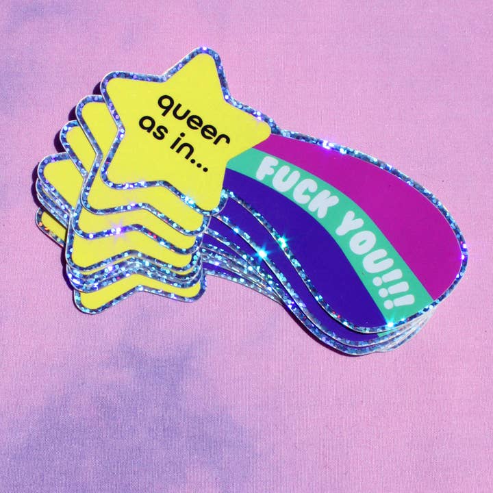 Queer Star Sticker for wholesale by Peach Beast