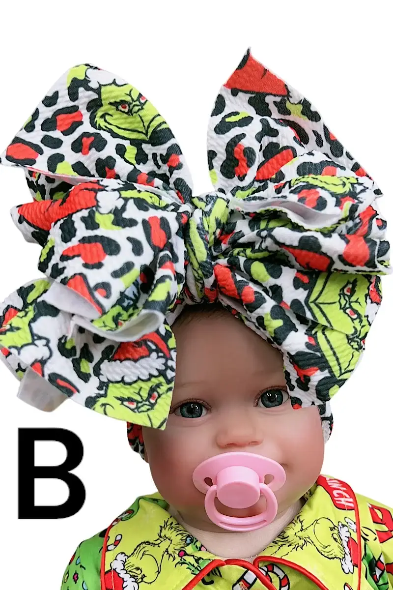 Kids Charm Online - Wholesale Fashion Headband - Kids - BIG TASSEL MR.GRINCHH PRINTED HEADBANDS. 3PCS/ $10.505