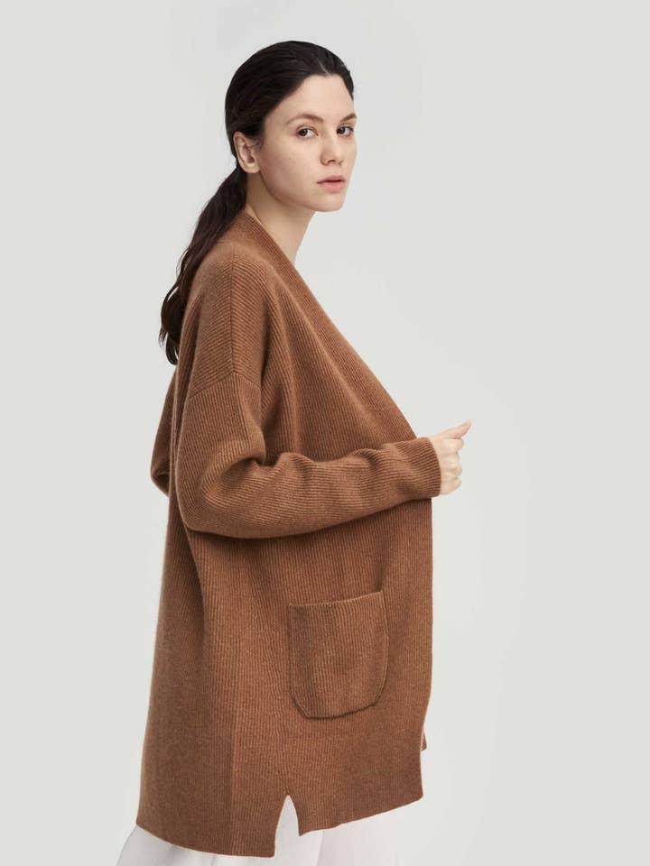 Offener Cardigan aus reinem Kaschmir für den Großhandel von NAP