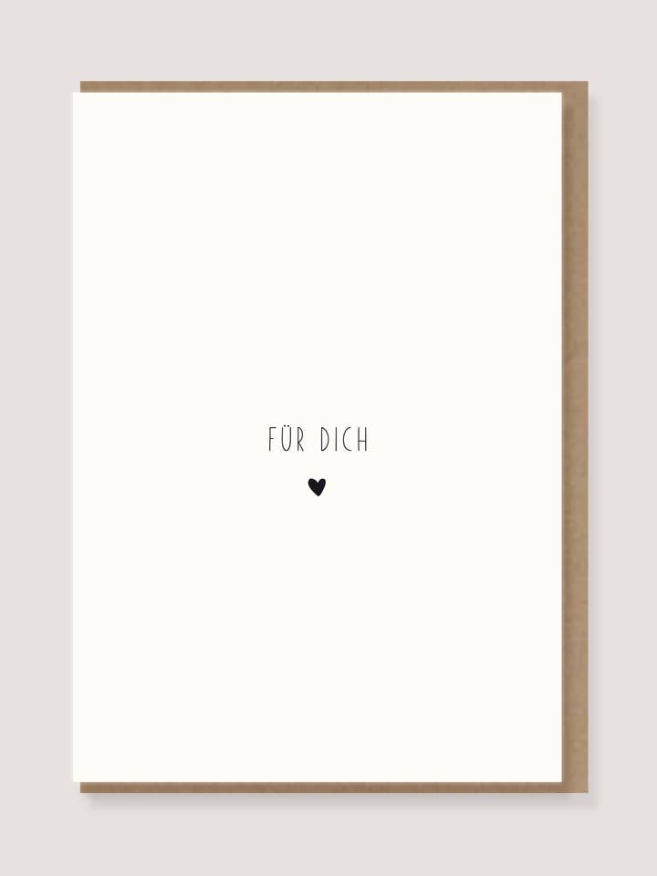 Klappkarte mit Umschlag - "Herz - Für Dich" für den Großhandel von LØTTEBOM