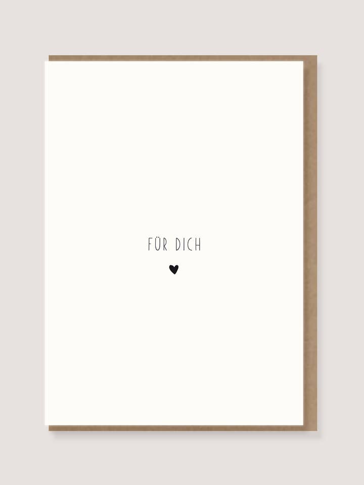 folding card with envelope - “Heart - Für Dich” for wholesale by LØTTEBOM