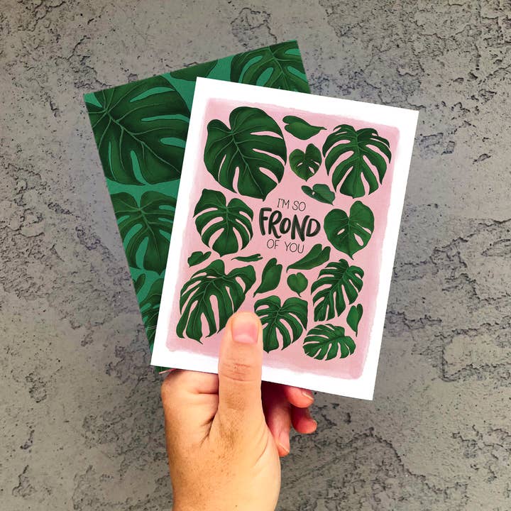 The Noble Paperie - Vendita all'ingrosso Biglietti per San Valentino - Frond Of You | Biglietto d'amore con piante galentine per San Valentino