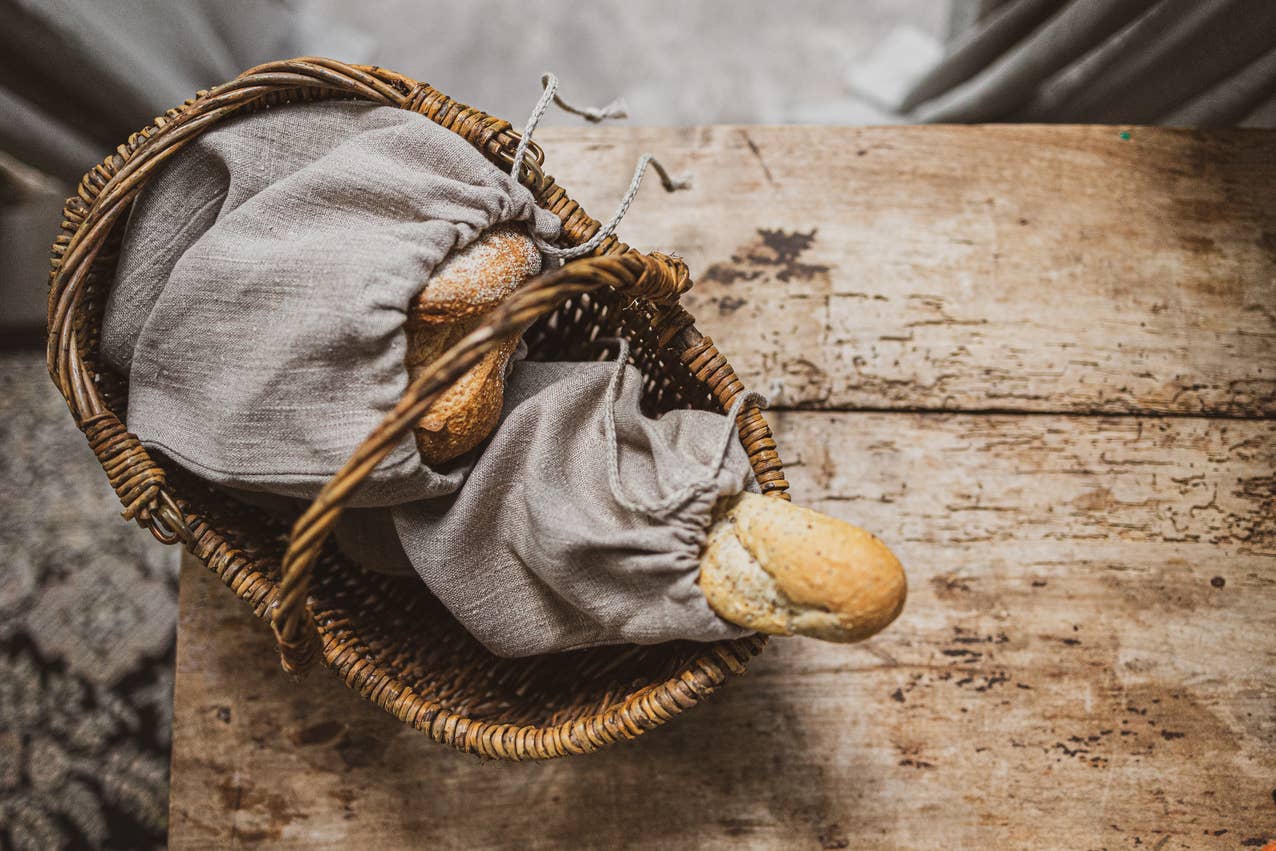 Epic Linen - Wholesale Food Storage Wrap/Bag - Linen Baguette Bag With Drawstrings, Sustainable Storage Bag (Copy)4