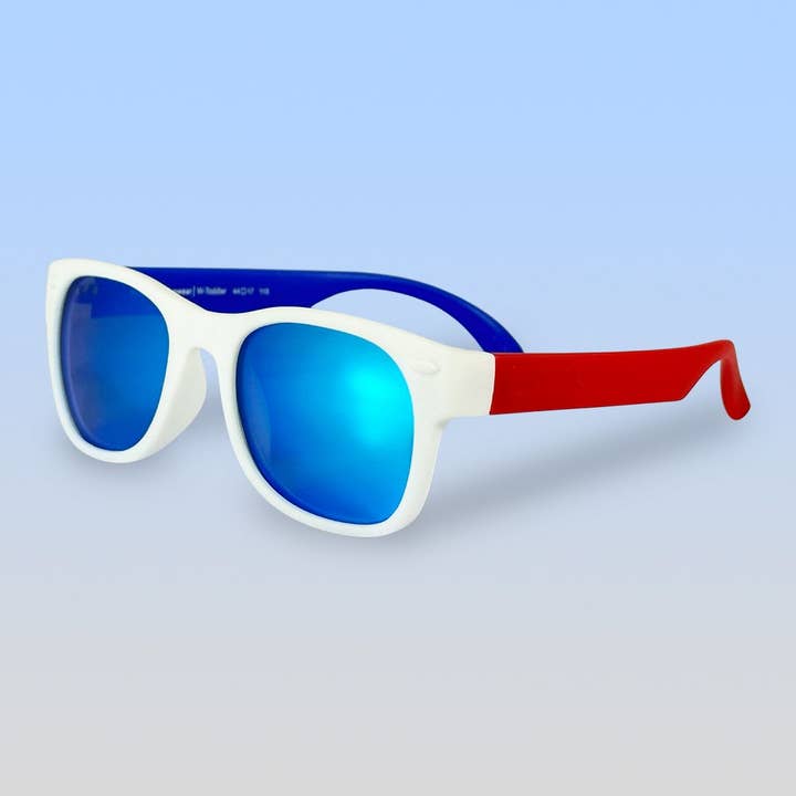 Red, White & Blue Sunglasses for wholesale by Roshambo Eyewear