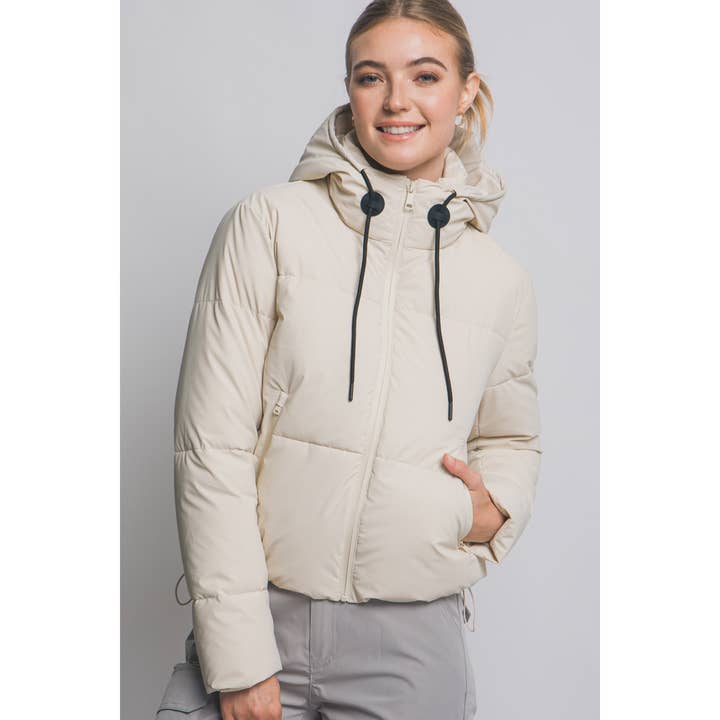 Hooded Padded Puffer WATER RESISTANT Jacket for wholesale by HiteJeans