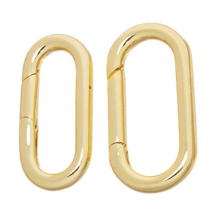 Fermoir Mousqueton Doré à Poussoir pour Fabrication de Bijoux.CLG347-348 pour la vente par Jewel Pledge