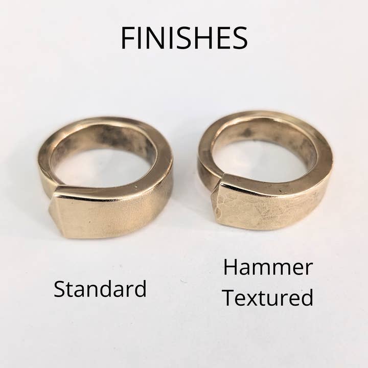 Lost & Forged - Wholesale Band/Stacked Ring - Gold Spoon Ring, Band Shape Ring, Bronze Silverware Jewelry