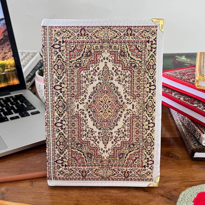Beige Stor Notebook, Boho Journal, Tæppe Notebook for engroshandel hos Umays Boho