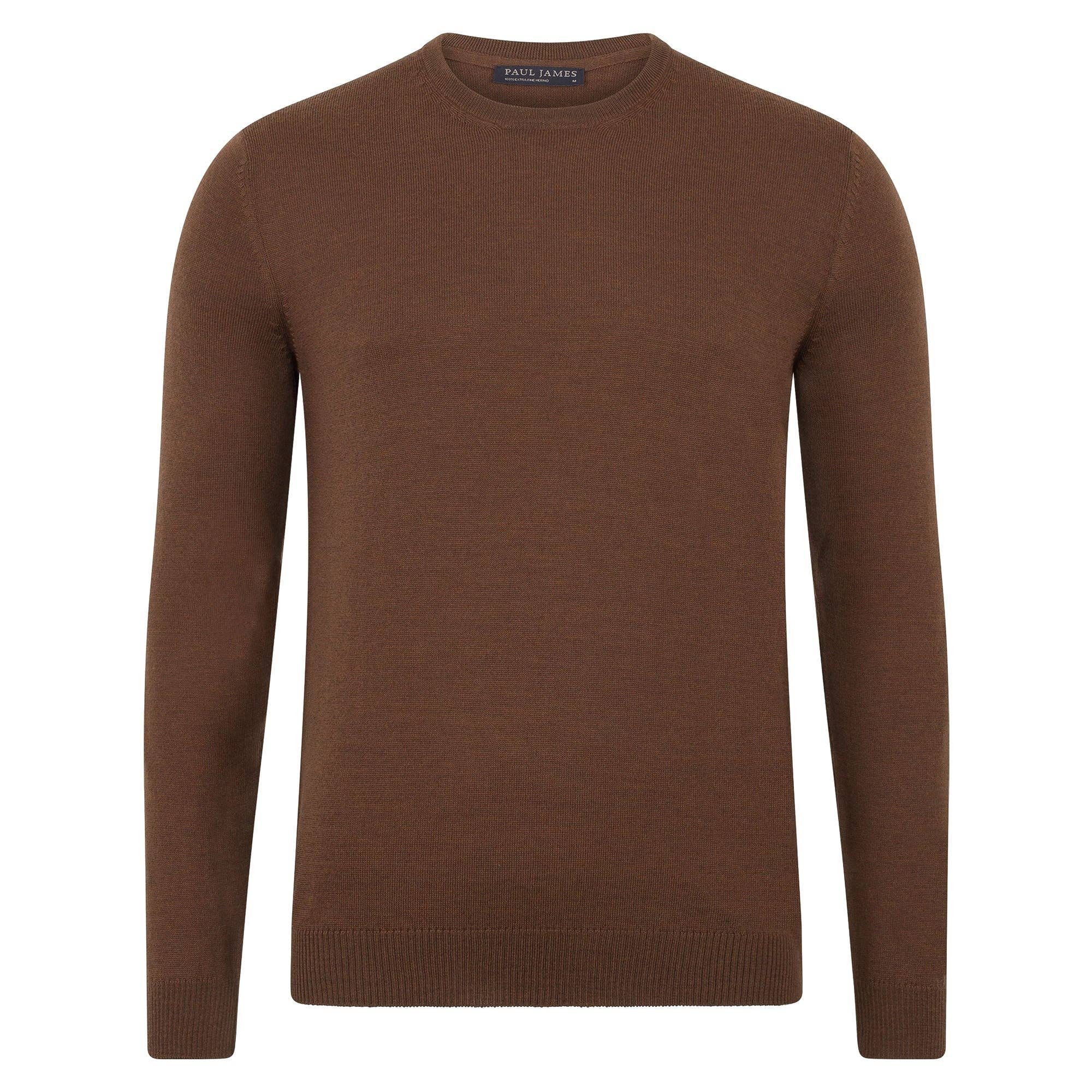 Paul James Knitwear – wholesale Knitted jumper – Men′s – Mens Extra Fine Merino Wool Crew Neck Jumper5