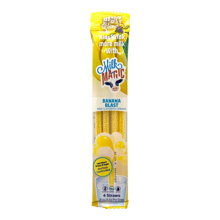 Magic Straws – Engroshandel Sugerør – Milk Magic Banana Blast Sugerør med mælkesmag