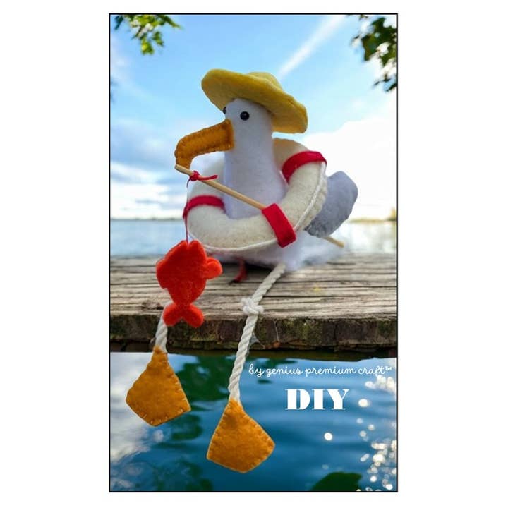 Genius Premium Craft - Vendita all'ingrosso Kit da cucito creativo - Kit cucito Gabbiano in feltro - Versioni costiera o urbana9