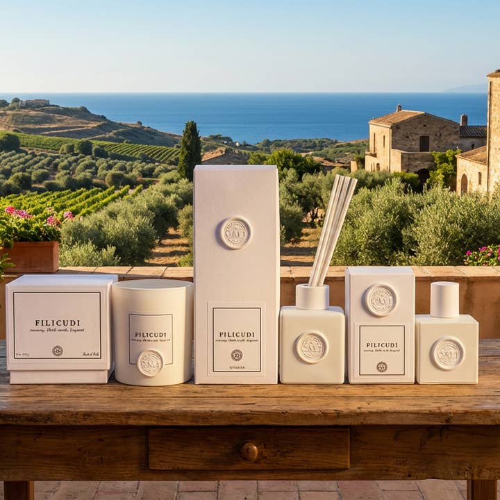 Filicudi - Diffuser (rosemary, blonde woods, bergamot) for wholesale by Scents of Sicily