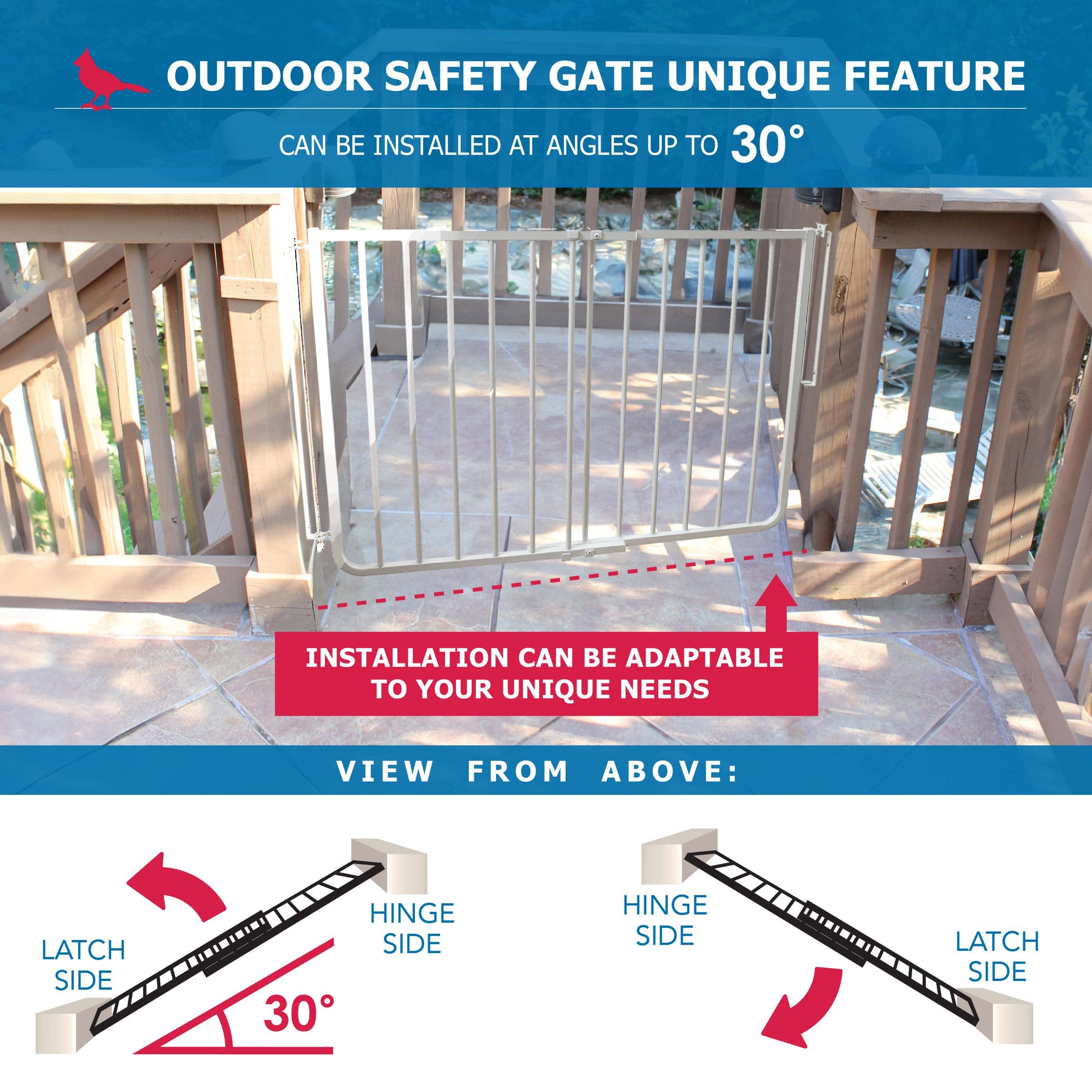 Cardinal Gates, Inc. - Wholesale Pet Folding Gate - Dog - Cardinal Gates Outdoor Safety Gate (Model SS-30OD)6