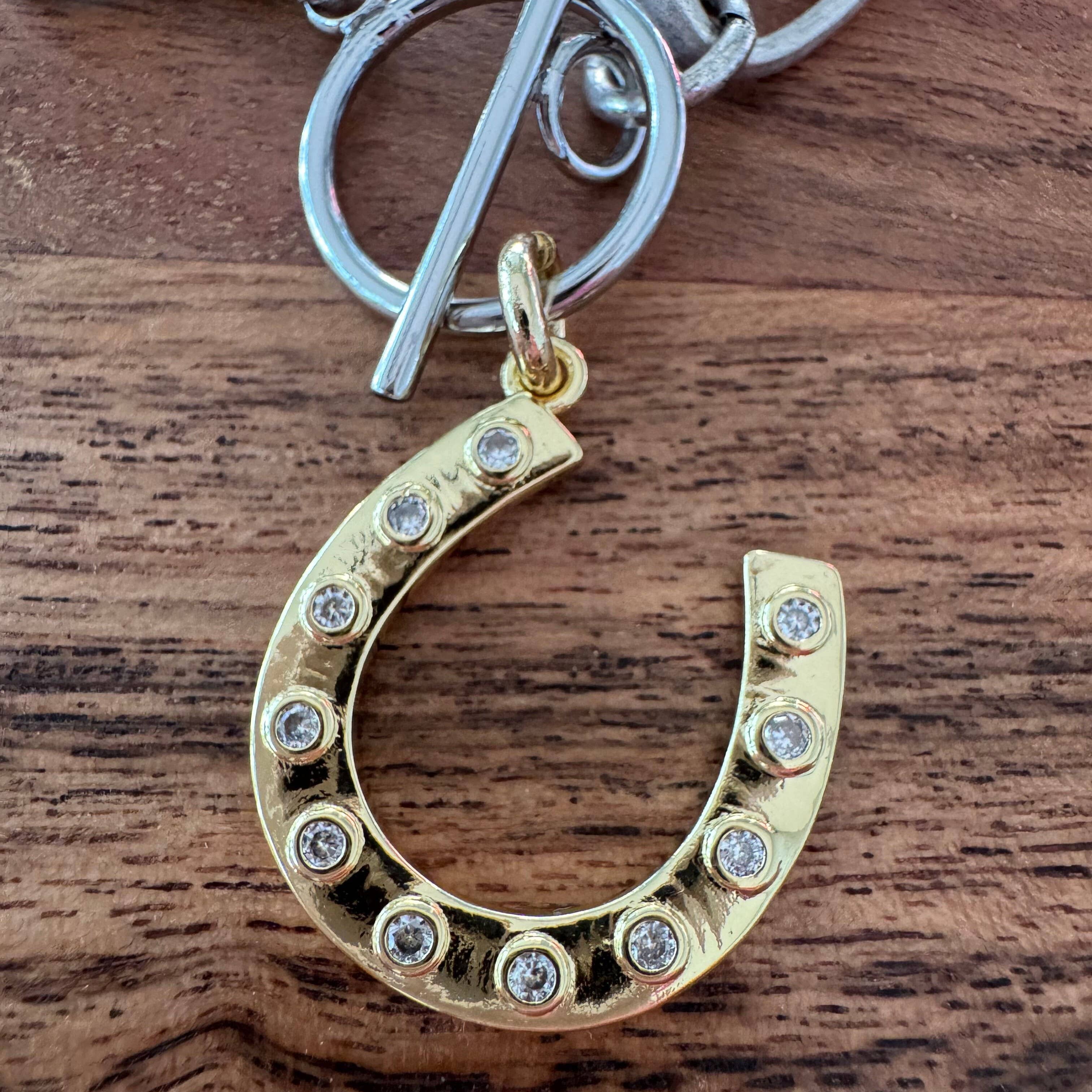 Loulu Designs - Wholesale Charm/Dangle Bracelet - Mixed Metal Horseshoe Charm Bracelet10