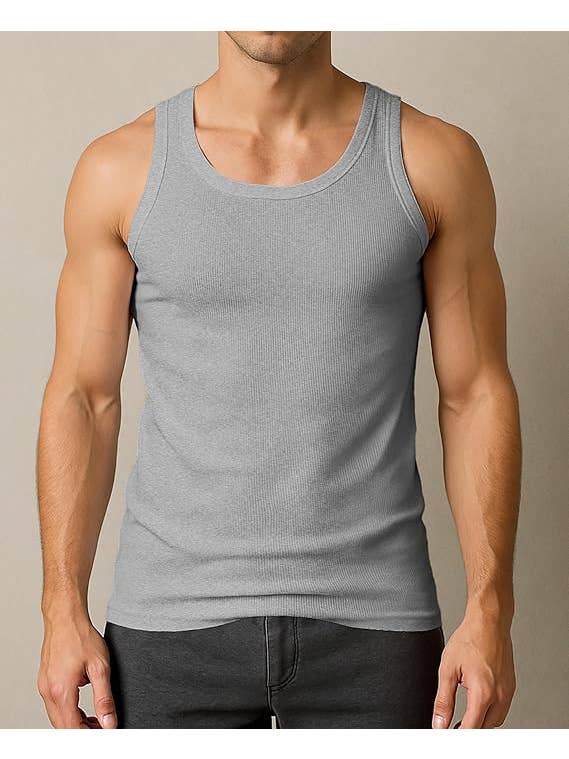 I-Wear Brands - Wholesale Tank Top - Men's - 12 Pack Men's 100% Cotton Ribbed Tank Top A-Shirt Undershirt11