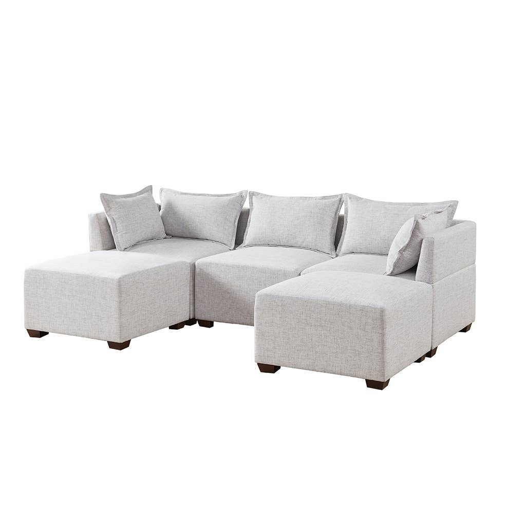 Olliix - Wholesale Sofa - Modular Modern Comfy Sectional Sofa Couch, Silver Grey*11