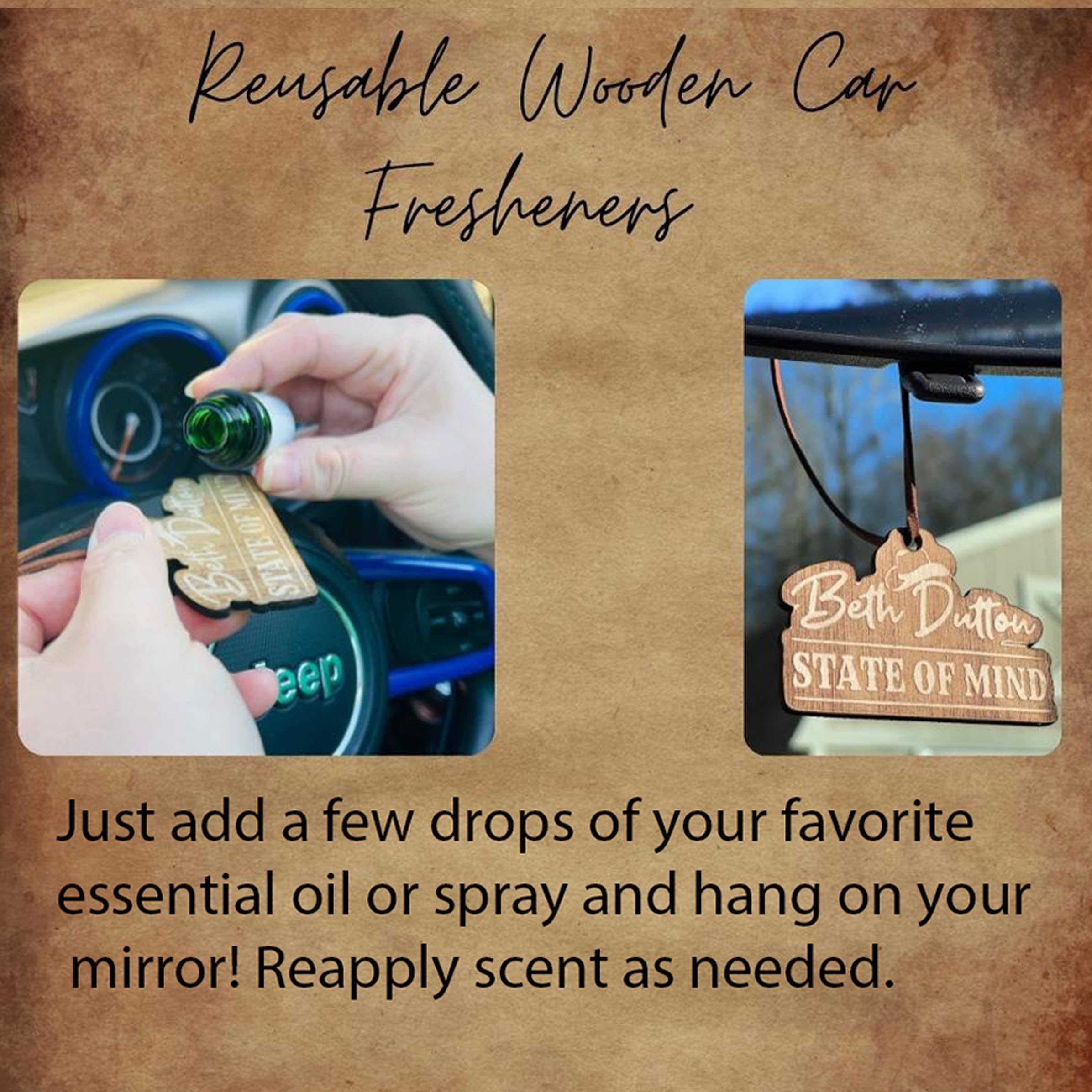 Georgia Grace Vintage Designs – wholesale Car Freshener - Unisex – Reusable Wooden Air Freshener - Cross 21