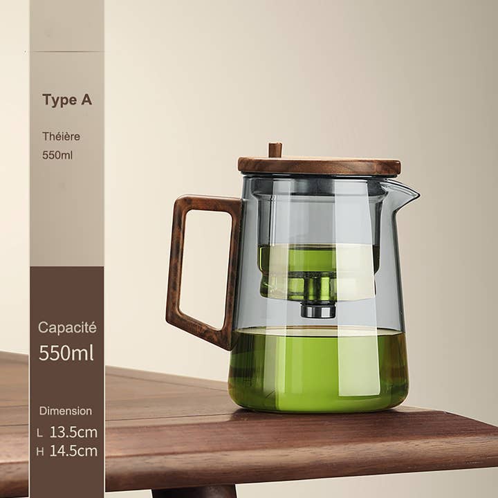 MinoCraft - Wholesale Tea Pot - Glass teapot with infusion time control function