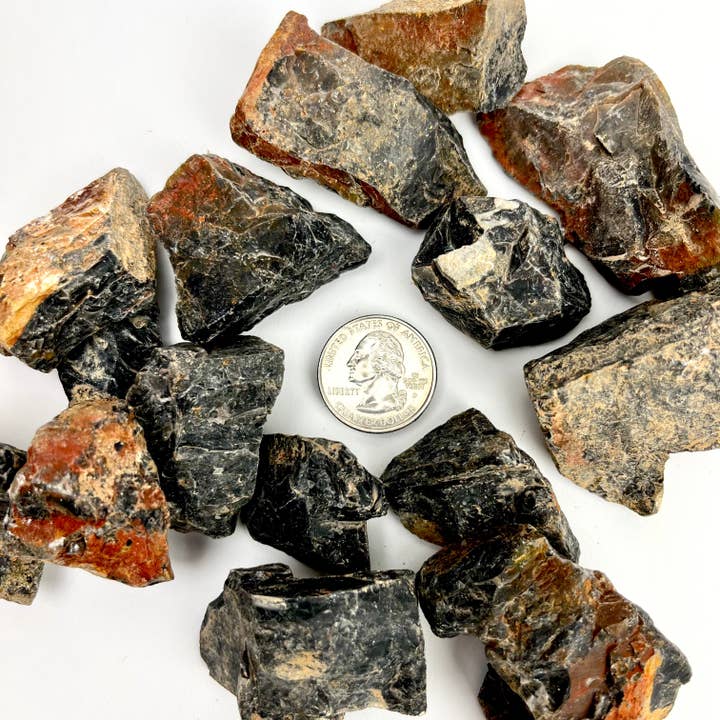 Pelham Grayson Rose - Wholesale Spirituele steen/kristal - Zwarte onyx | ruw | 30-50mm | 1 lb3