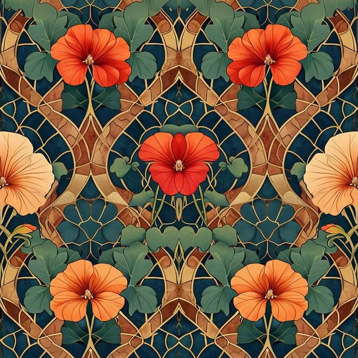 Mint by Michelle - Wholesale Craft supplies - Stained Glass Blossoms - Mint Decoupage Paper