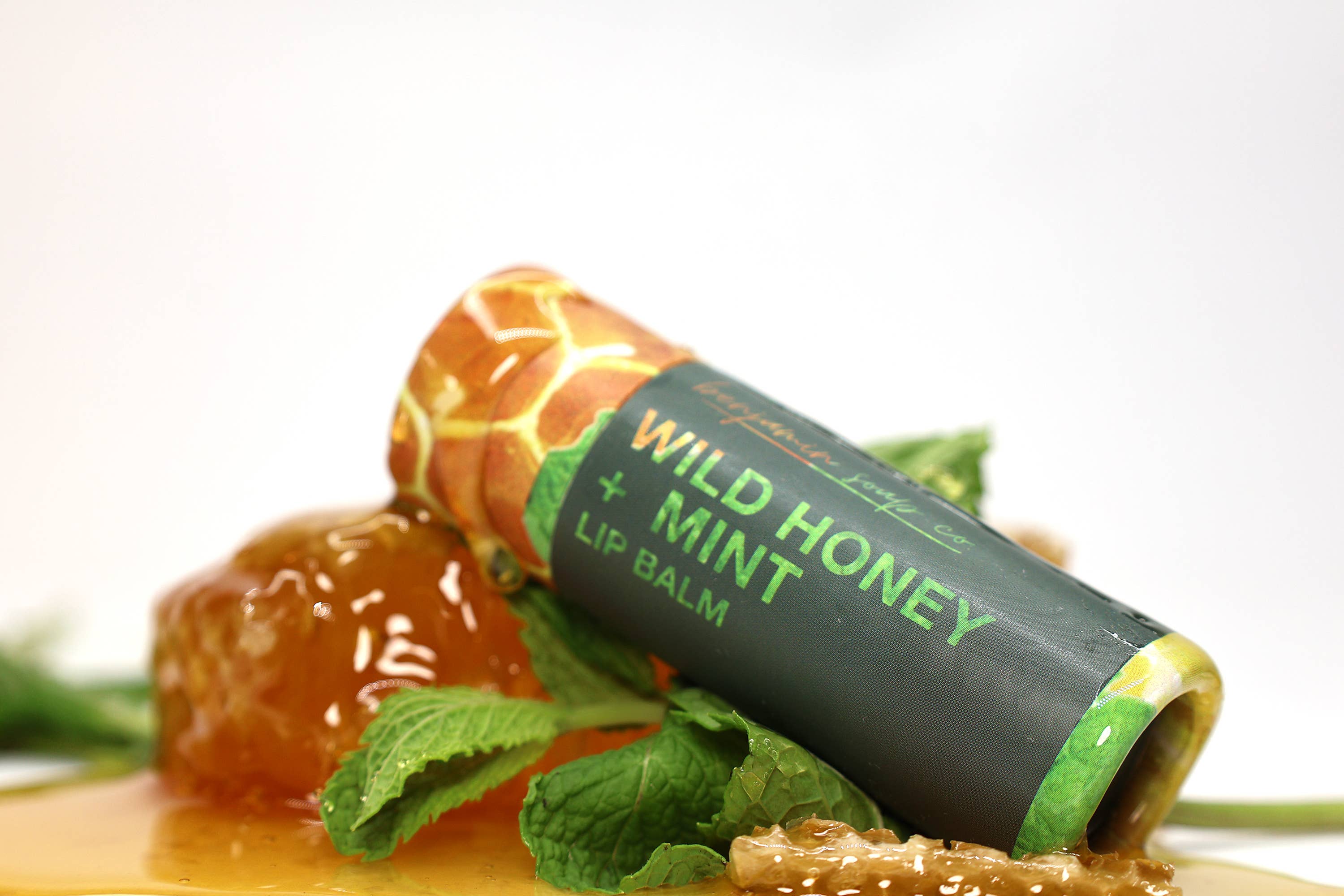 Benjamin Soap Co. - Wholesale Lip Balm - Wild Mint + Honey Lip Balm - Eco Friendly2