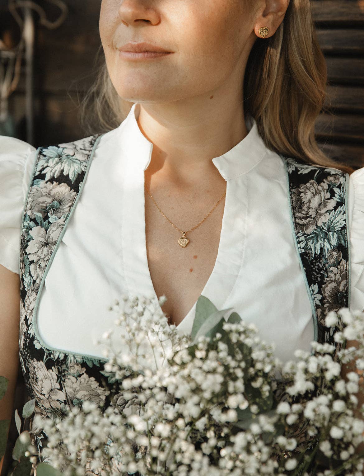 Woidladl - Vendita all'ingrosso Collana con ciondolo/pendaglio - Collana WALDLIEBE con ciondolo a cuore3