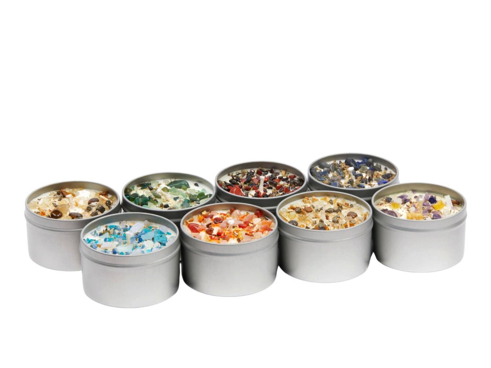 New Moon Beginnings - Wholesale Jar/Filled Candle - Seven Chakra Candles - Soy Candle - Herb & Crystal Candles22