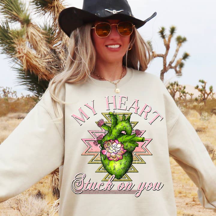My Heart Stuck On You Crewneck for wholesale by Gabbie Co.