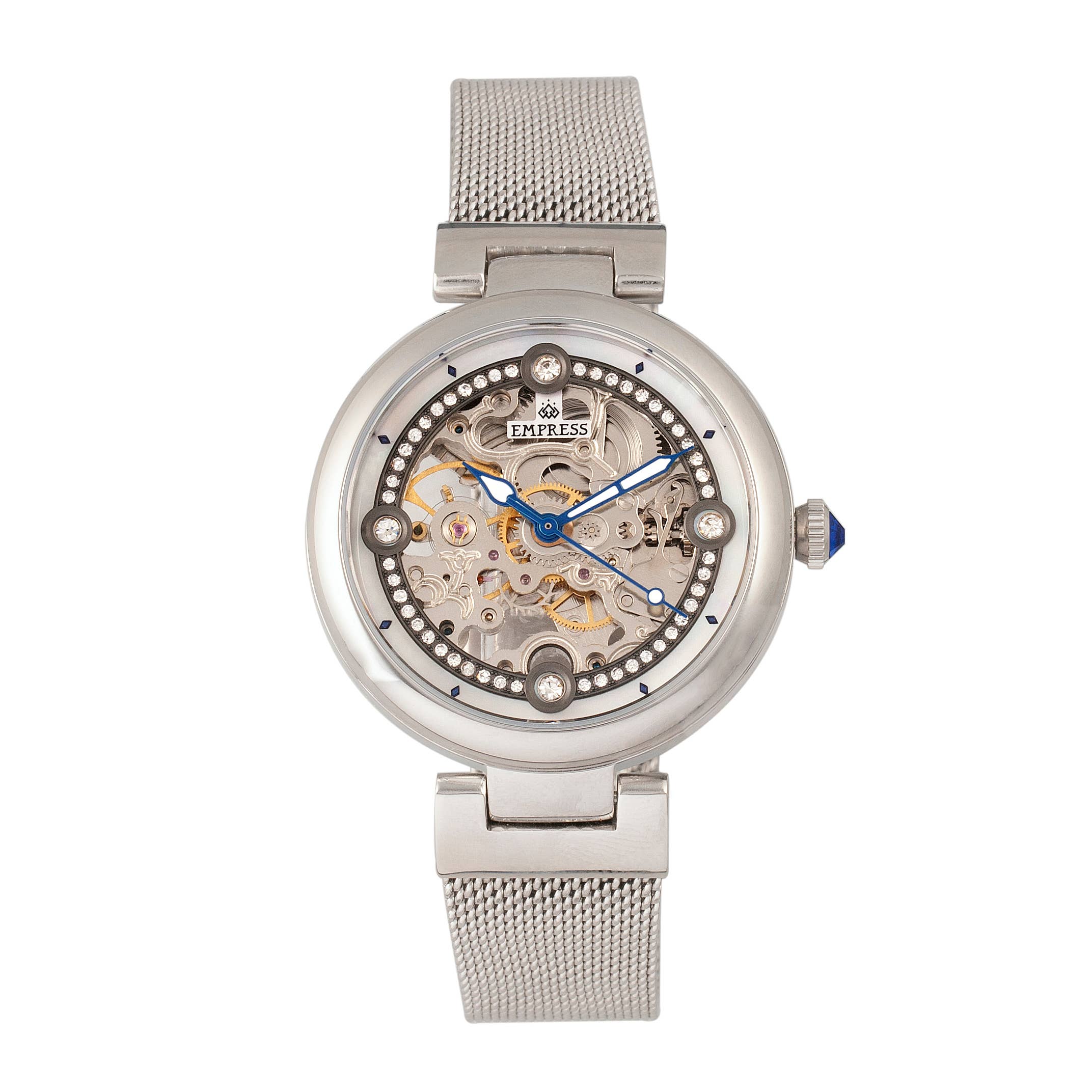 Wholesale Empress Adelaide Automatic Mesh-Bracelet Skeleton Watch