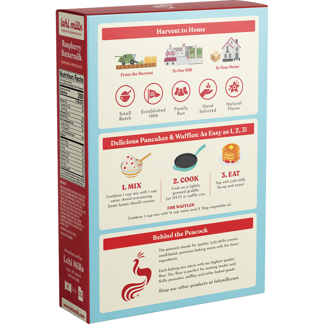 Lehi Mills - Wholesale Pannenkoekenmix - Pannenkoekmix met frambozen en karnemelk1