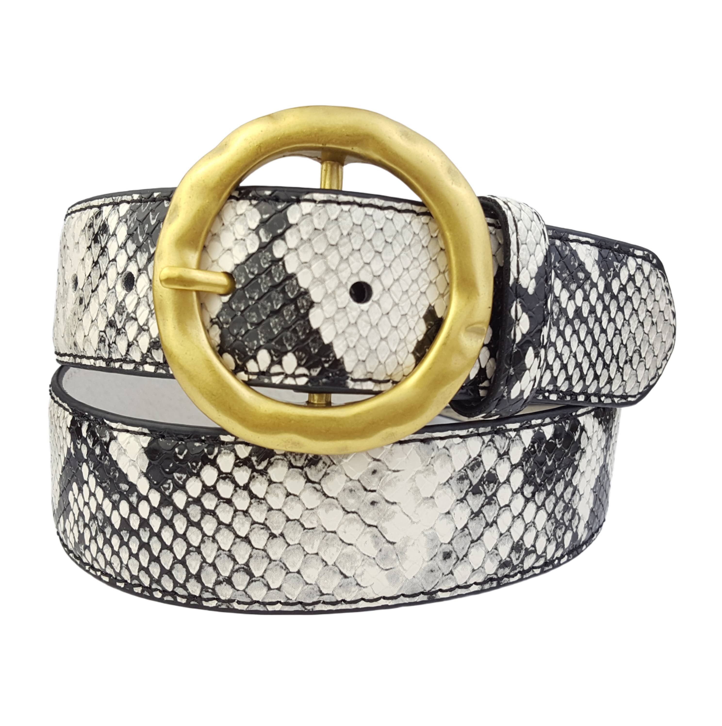 Axesoria West – wholesale Belt – Women's – Snake print with Round Buckle1