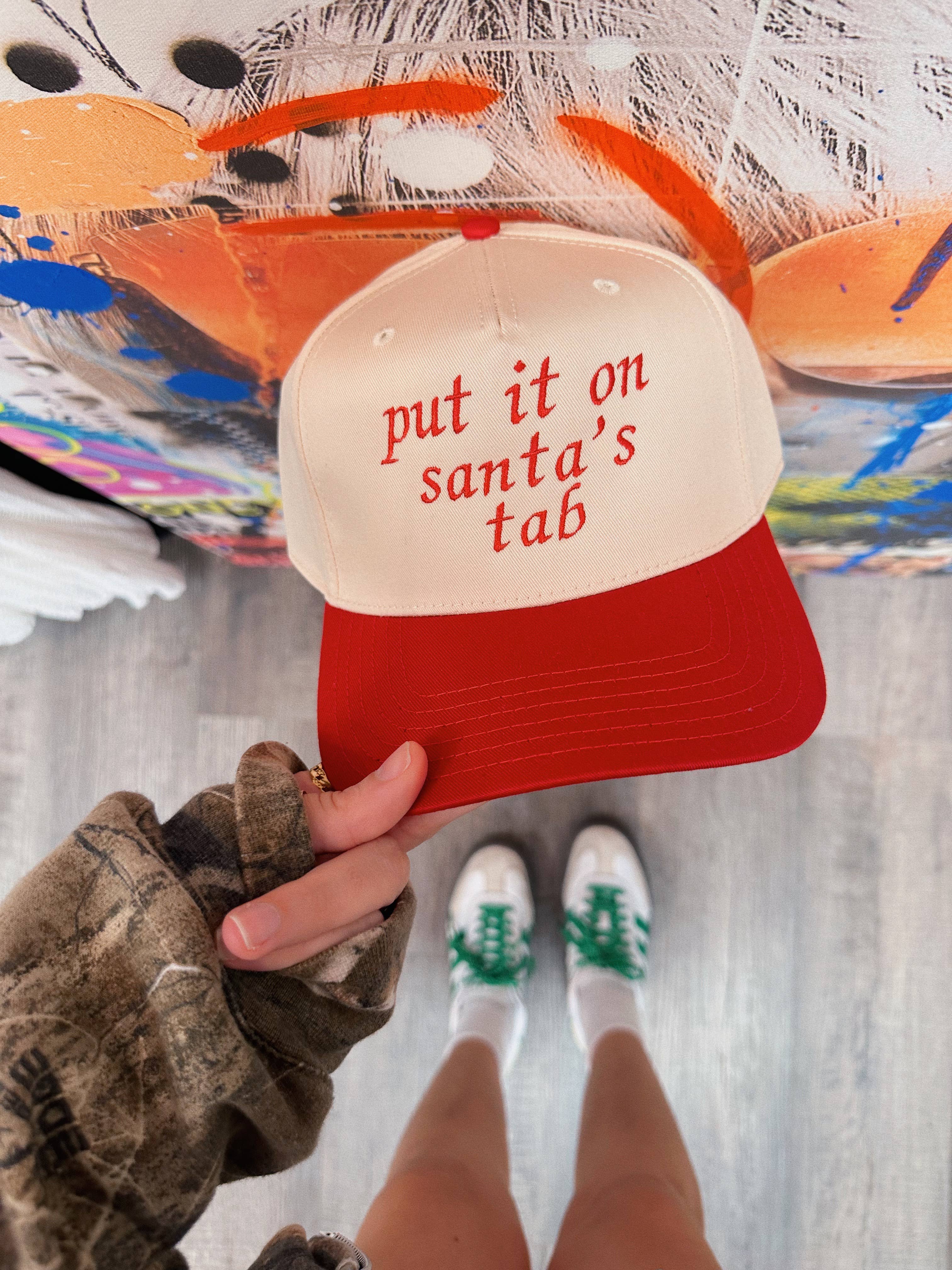 Happy Hour - Wholesale Trucker Hat - Unisex - Put It On Santa's Tab Embroidered Hat1