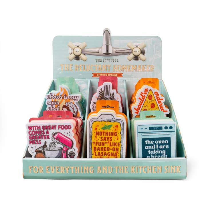 Two Left Feet The Reluctant Homemaker Kitchen Sponge for wholesale by DM Merchandising