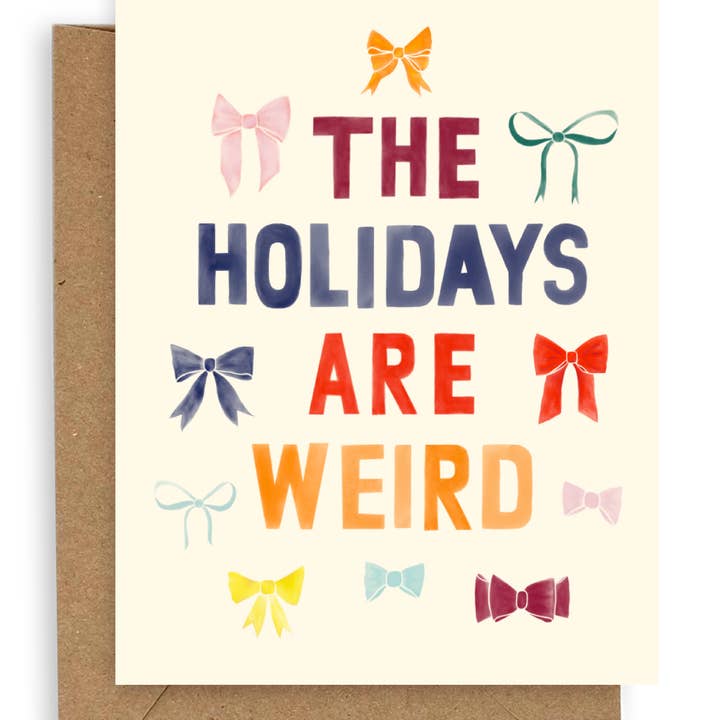 Karte mit seltsamen Feiertagen von Rainbow Bows für den Großhandel von Adelfi