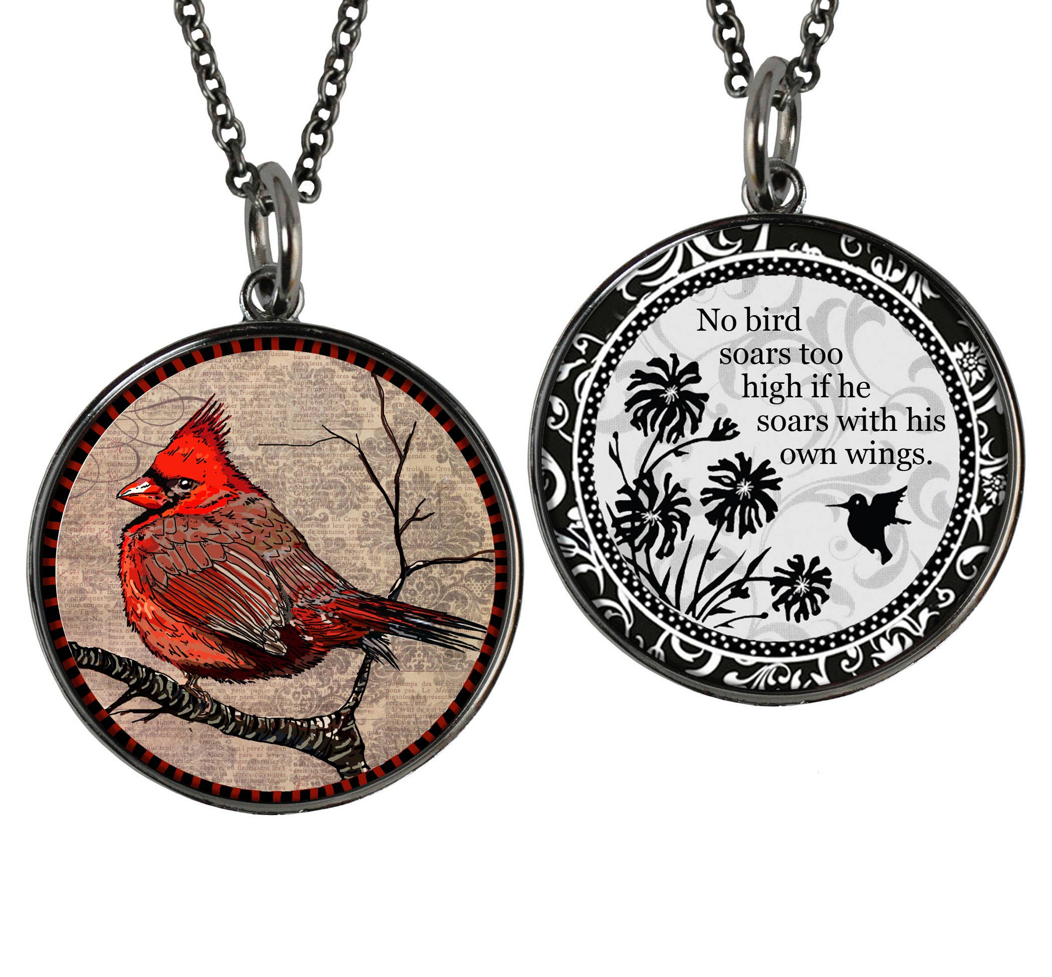 SPIRIT LALA LLC - Vente Colliers à pendentif - Pendentif circulaire Cardinal0