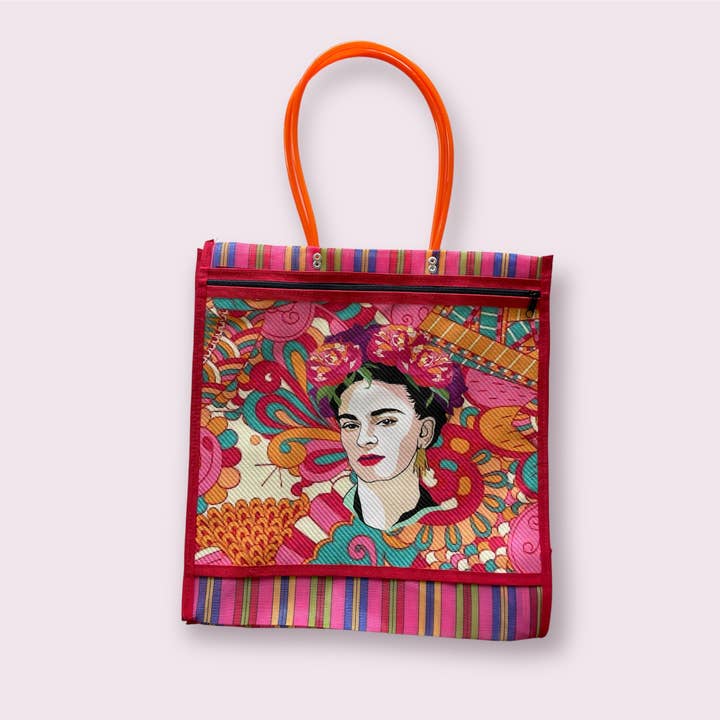 Mexicaanse Frida Kahlo 17x14 in markttas voor wholesale door Pura Vida