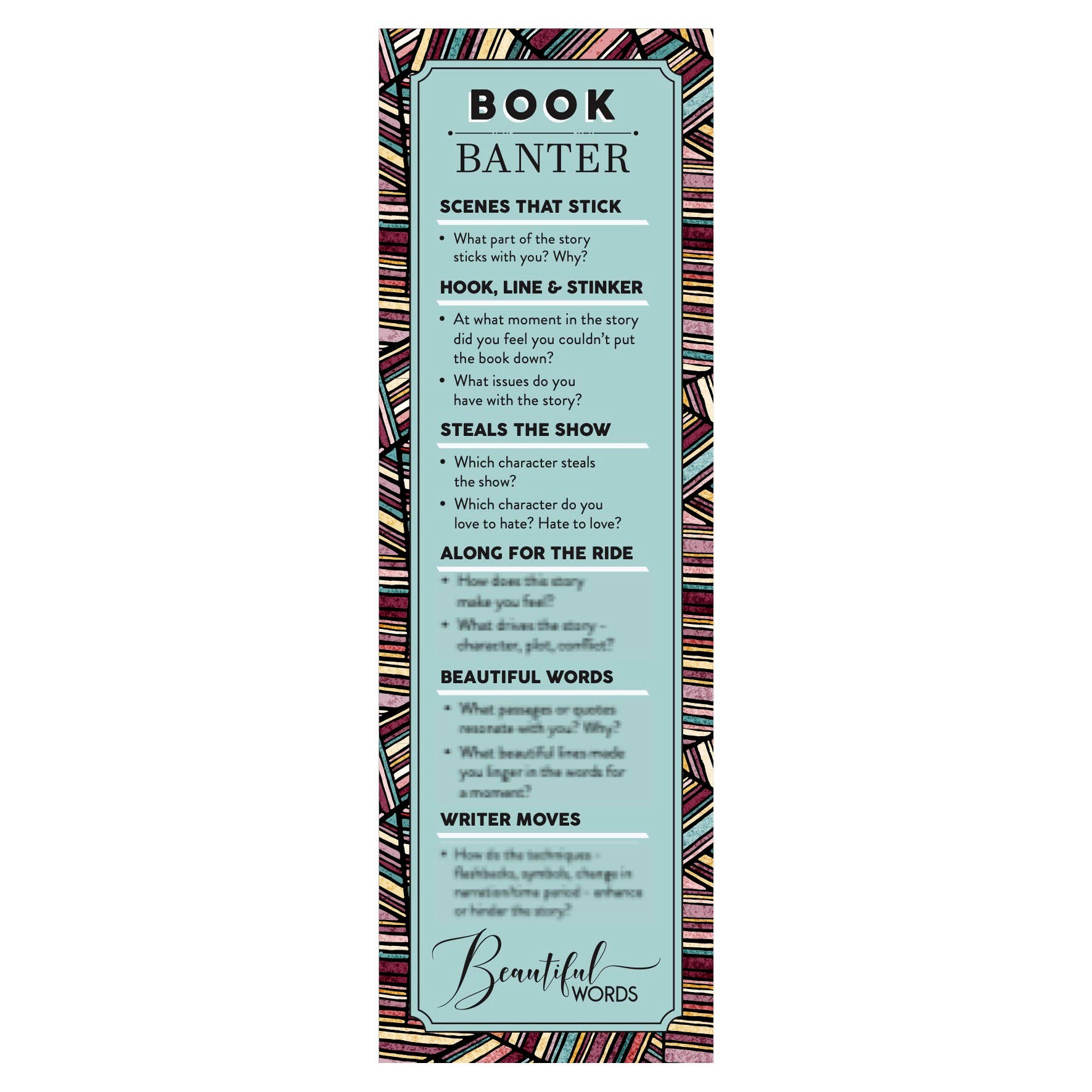 Beautiful Words - Wholesale Bookmark - Book Banter Bookmark6
