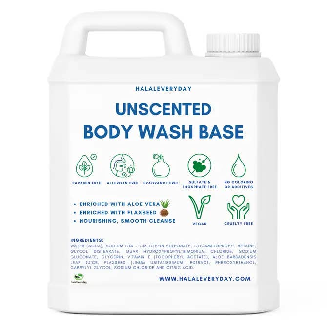 HalalEveryDay - Wholesale Body Wash/Shower Gel - Premium Body Wash Base (Unscented)
