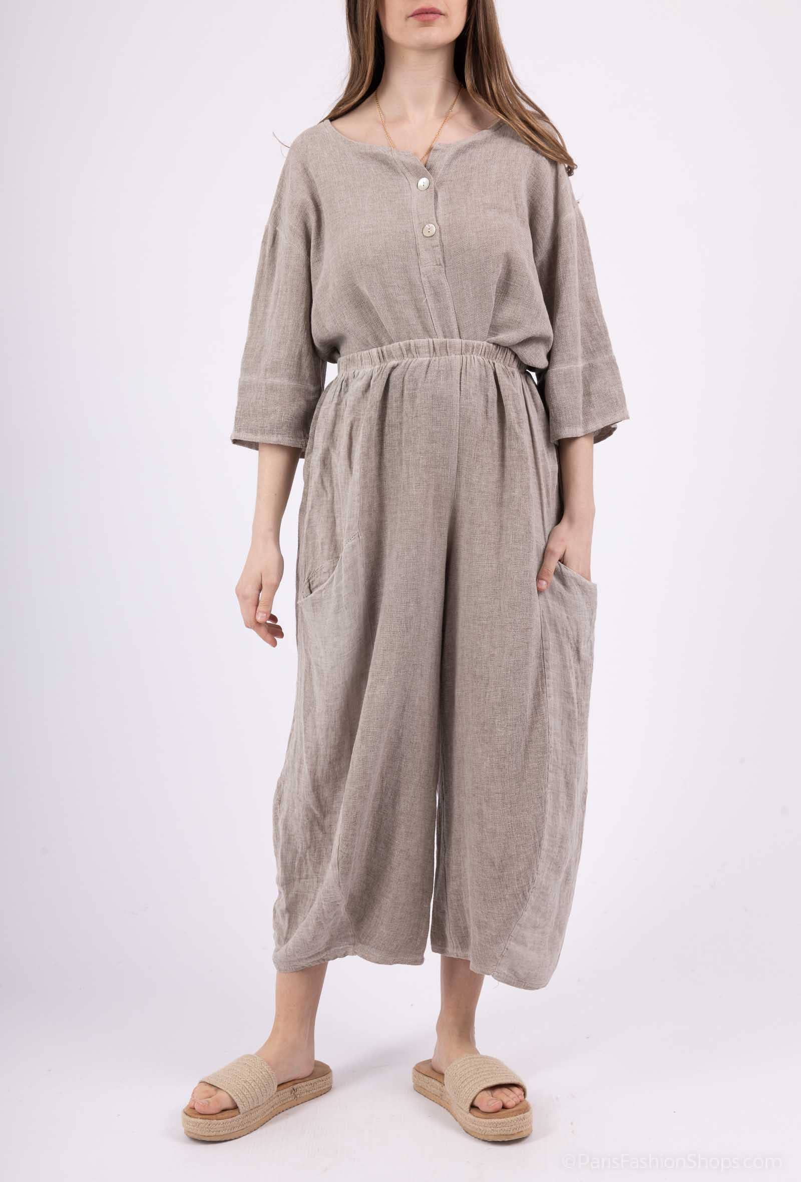 Shyloh - Wholesale Pants - Women's - Linen cotton trousers 205240