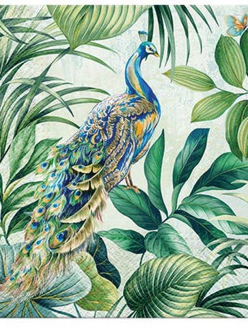 Royal Peacock Lunch Paper Napkins for wholesale by Onic Brands LLC
