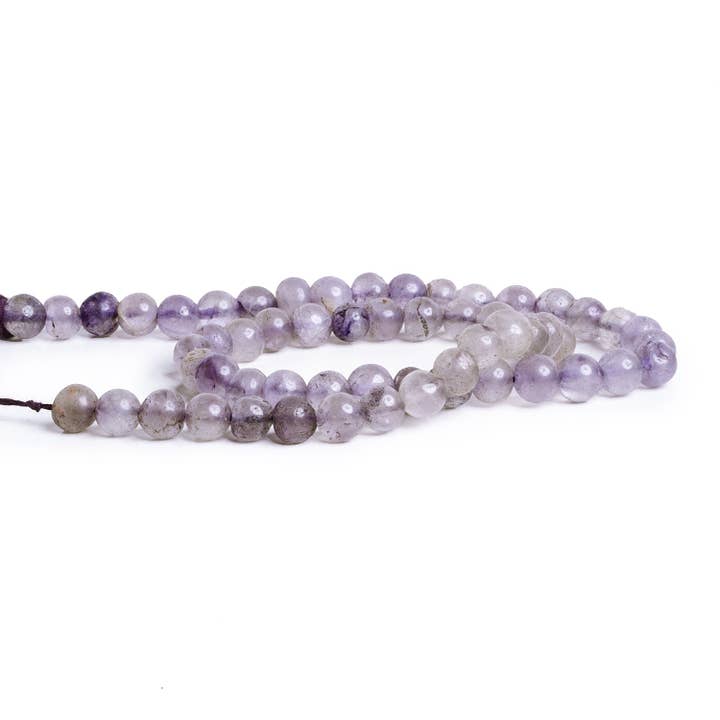The Bead Traders - Wholesale Beads - 5-6mm Light Amethyst Plain Rounds 12 inch 55 beads