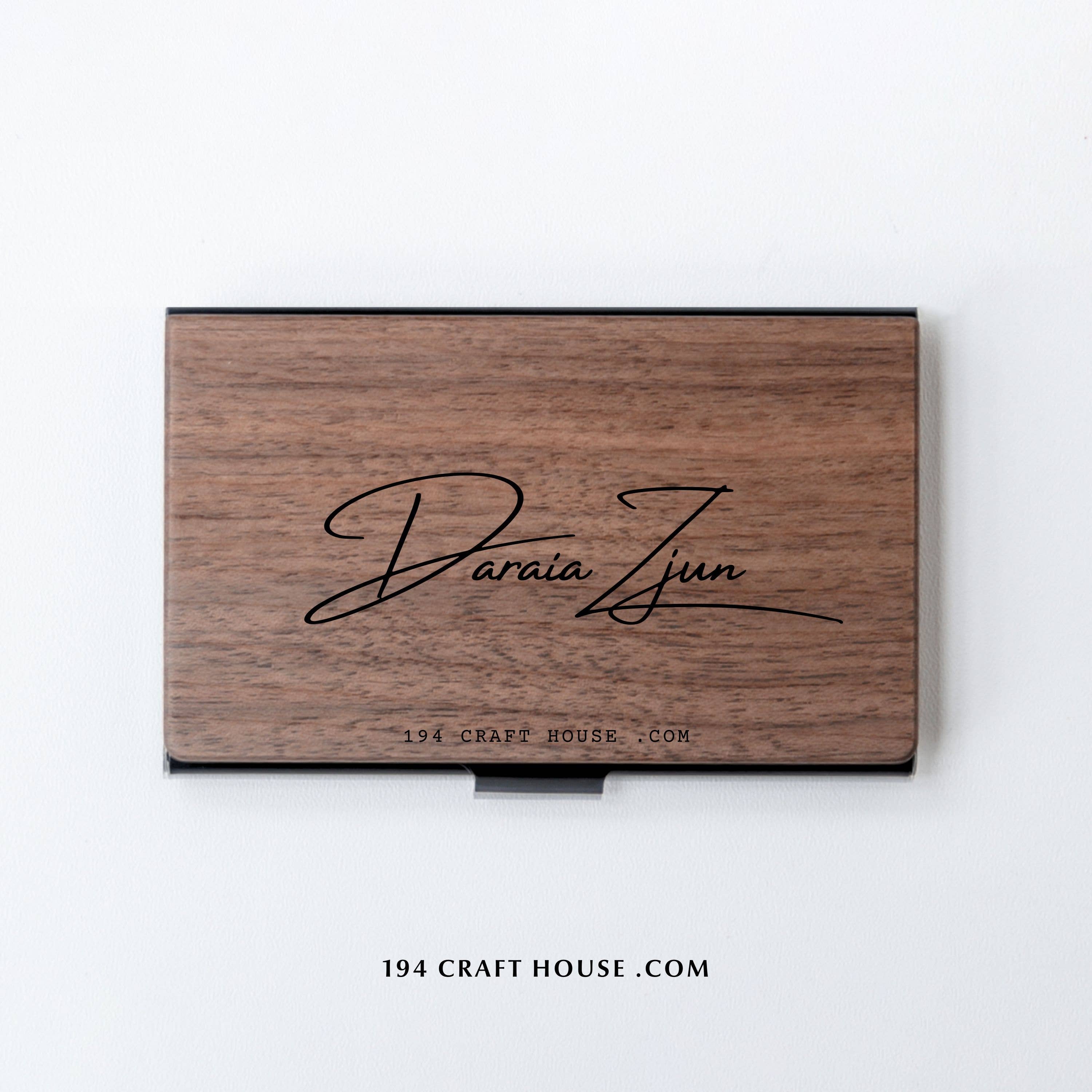 194 Craft House – wholesale Visitkortshållare – Personlig namnskylt i trä visitkortshållare - Valent0