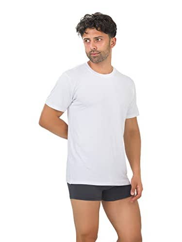 Bambooven - Wholesale T-Shirt - Men's - BAMBOOVEN Men’s Bamboo Crew Neck Undershirts (Pack 3)