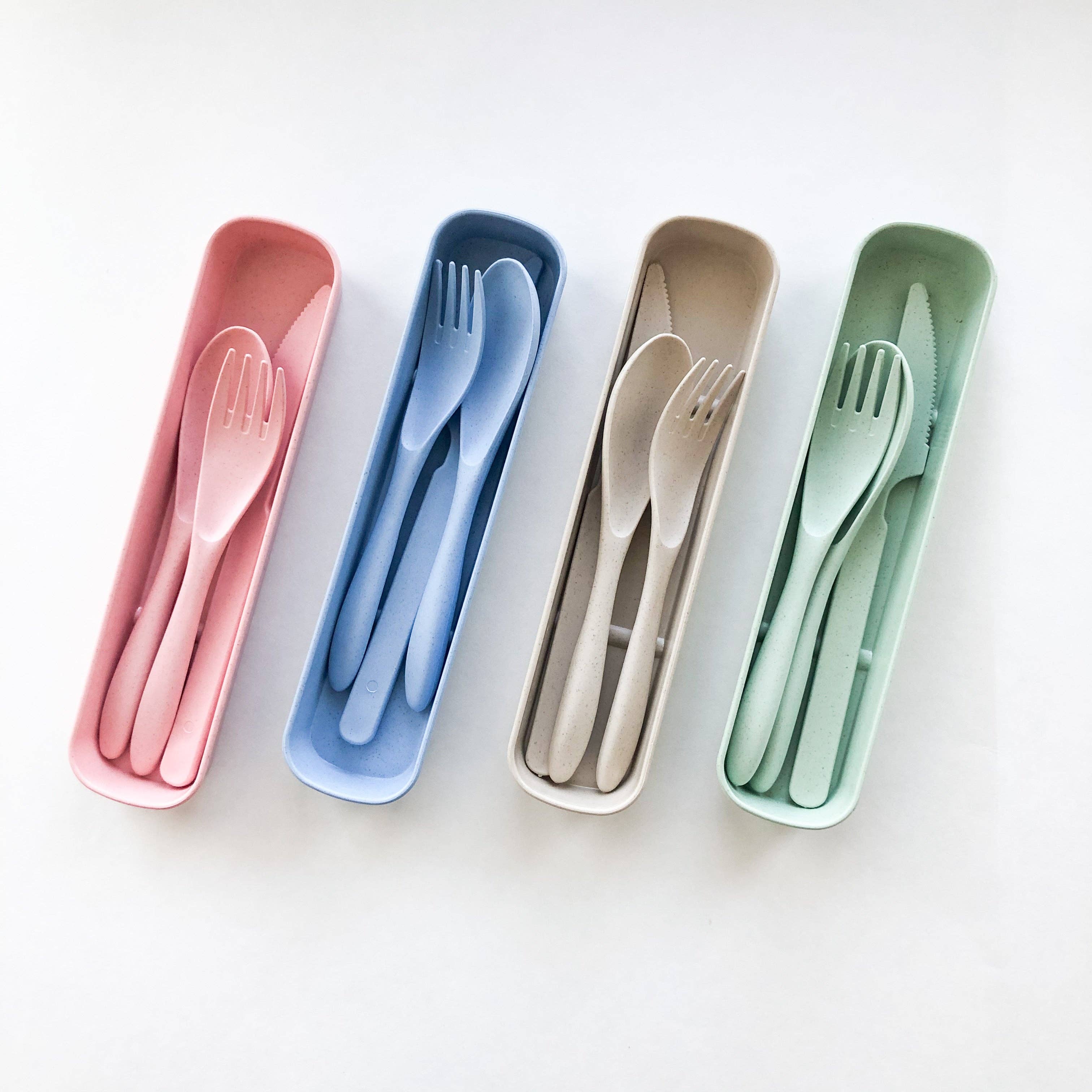 Smile Boutiques - Wholesale Assorted Cutlery Set - Biodegradable Reusable Wheat Straw Cutlery Set1